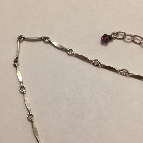 Sterling & Amethyst teardrops vintage artisan necklace - Picture 10 of 16